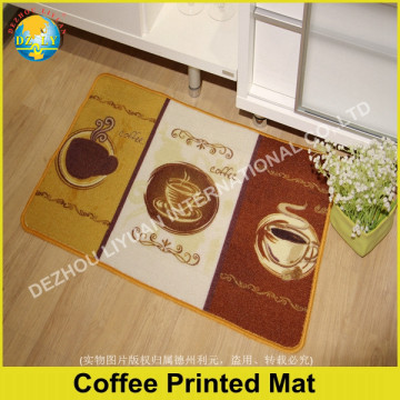 100% Nylon Coffee Printed anti-slip Floor/Door Mat
