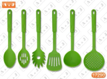 6 PCS Nylon Kitchen Tools Set with Full Green