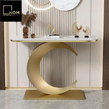Italian Modern Wood Entrance Table with Wall Cabinet