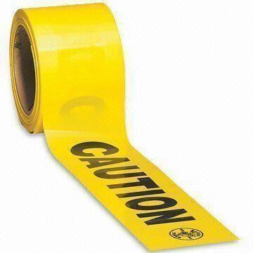 40cm Width Warning Tape, Made of PE, Available in Length of 200 to 500m
