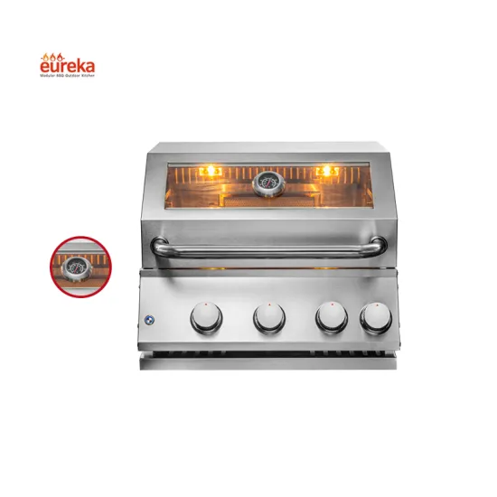 Stainless steel 3+1 burners Outdoor Kitchen built in BBQ grill