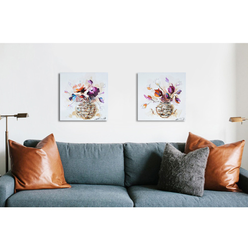 Lavish Flowers In Vase Oil Painting