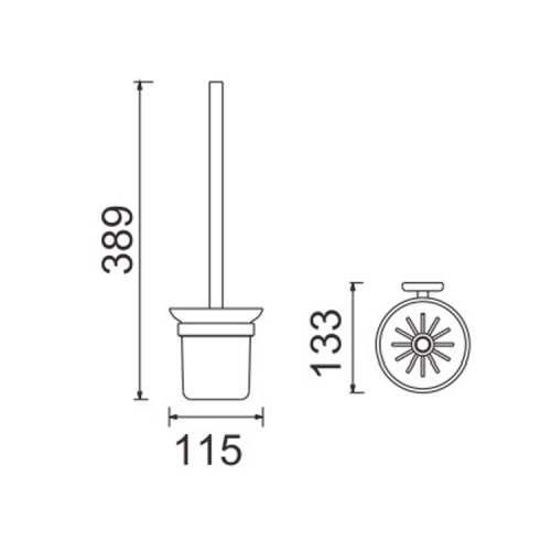 Туалетная щетка с подставкой