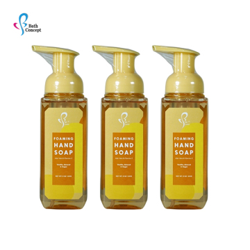 Cuci tangan aroma almond yang disesuaikan dengan vitamin E &amp; Aloe Vera - Pengilang Sanitizer Tangan Label Persendirian