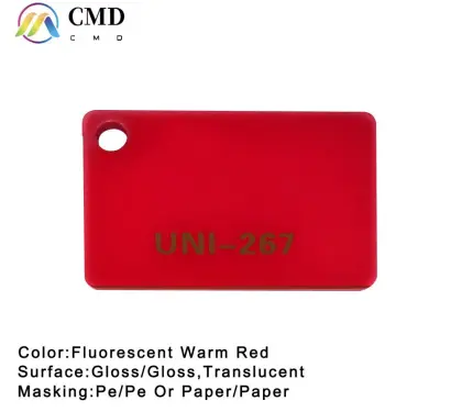 Acrylic Fluorescent Warm Red