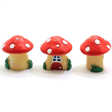 Hot Sale Mushroom House Shaped Resin Cabochon Flat Back Beads Charms Handmade Craftwork Decoration Beads Spacer