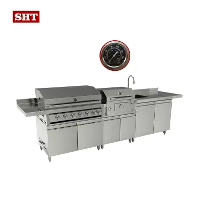 High Quality Barbecue Charcoal Grill Outdoor Kitchen Cabinet Grill for Garden