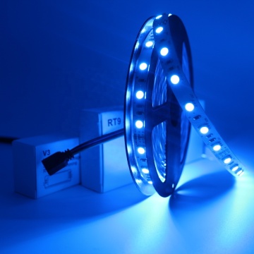 Remote Controlled Full Color RGB LED Strip Lights - 5050 WS2812B, 5mm, DC5V, 60 Pixel Waterproof Lamp with Arduino Compatibility