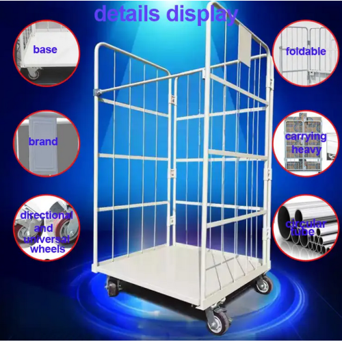 Medium Duty Metal Roll Cage Trolley Cart