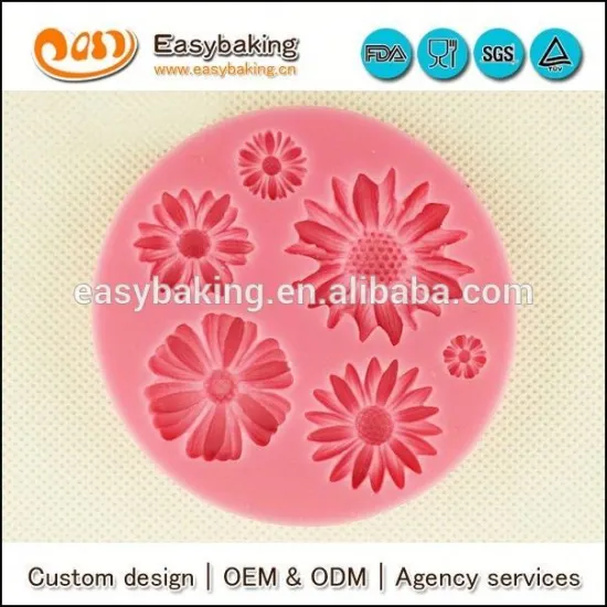 Custom flower silicone molds for fondant cake decorating and Arts & Crafts