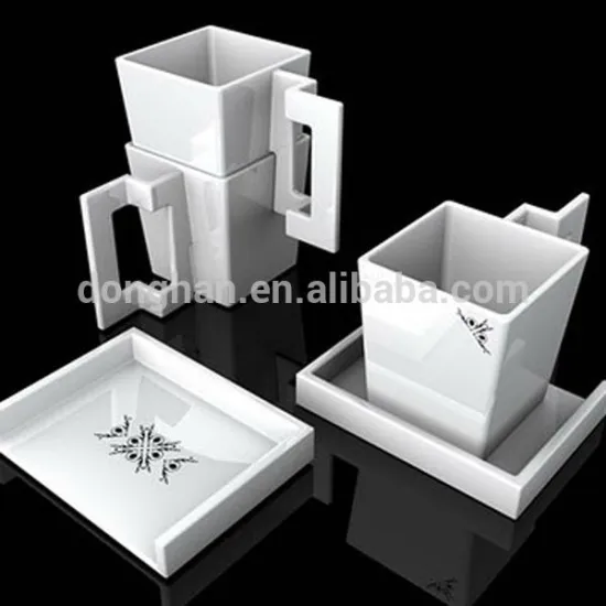 square ceramic coffee cups with saucer wholesale