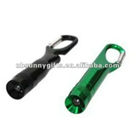 Bottle Opener Aluminum Carabiner with light
