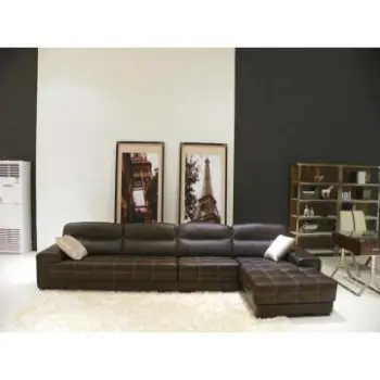 Stylish L Shape Leather Sofa Suite, Living Room Furniture