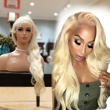 China lace wig vendors wholesale cheap price good quality Russian blonde 613 human hair lace front wig