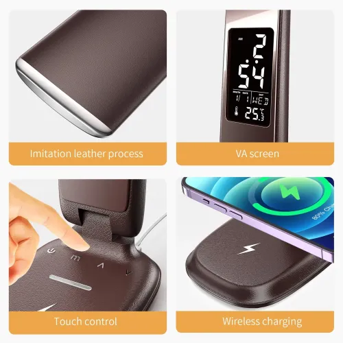 Компактный складной будильник с беспроводной зарядной лампой