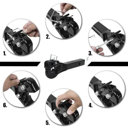 Black 5th Wheel Trailer Truck Tow Mount Hitch Pintle Hook