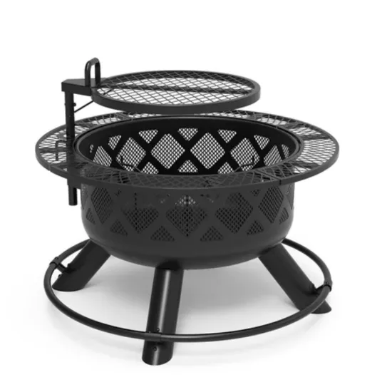 Quick Removable Wood Burning Fire Pit Outdoor Cooking Grill