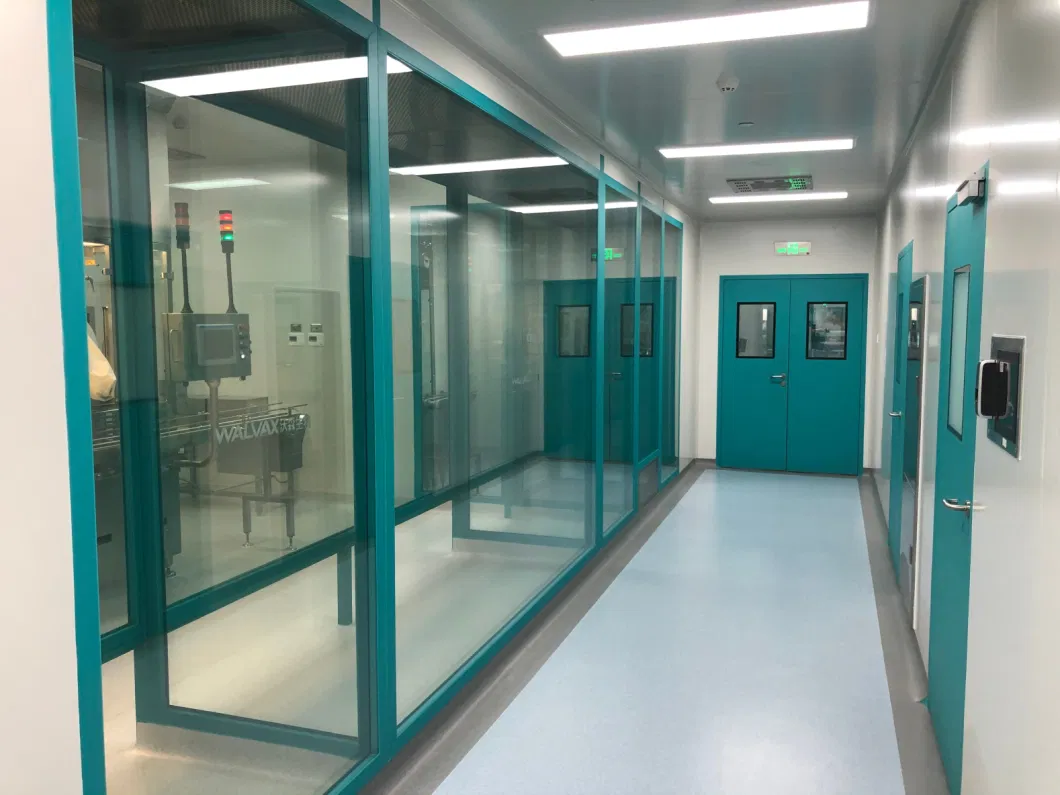 Ventana de acero de vidrio para sala limpia farmacéutica con certificación CE