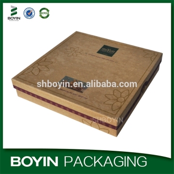 Custom square kraft cardboard toy packaging box with lid