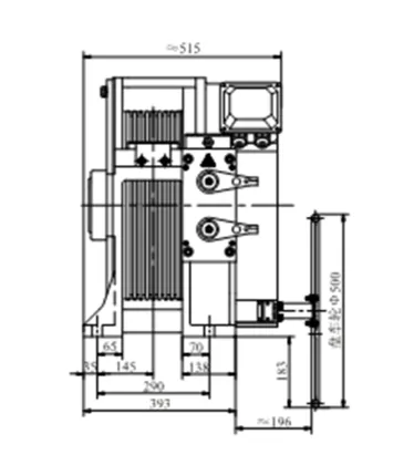 Gtw10 Gearless Kds Elevator Traction Machine