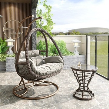 Vente chaude extérieure chaise de balançoire suspendue meubles de balcon de rotin