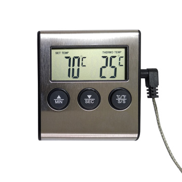 Edelstahlsonde Großes digitales LCD-Kochthermometer