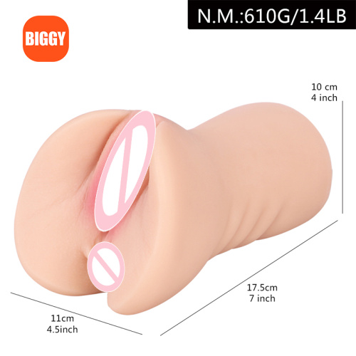 Masturbador realista de vagina de borracha macia para homens