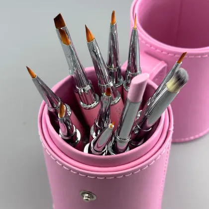 10 Designs Rhinestones Handle Acrylic UV Gel Nail Art Brush