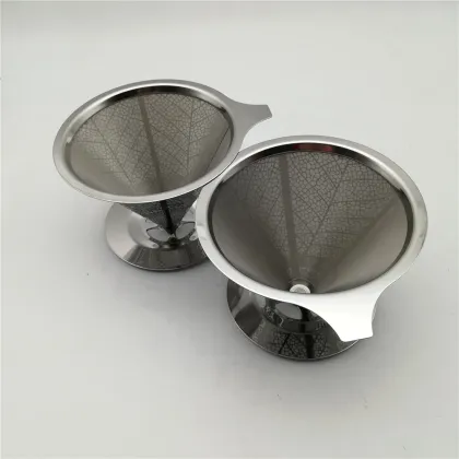 Stainless Steel Cone Pour Over Coffee Filter Dripper
