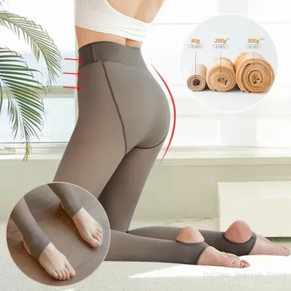 Warm Winter Translucent Pantyhose - High Waist Elastic Slim Thermal Tights for Women