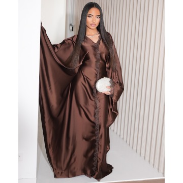 Plus Size V Qoorta Lace Abaya Lebbiska
