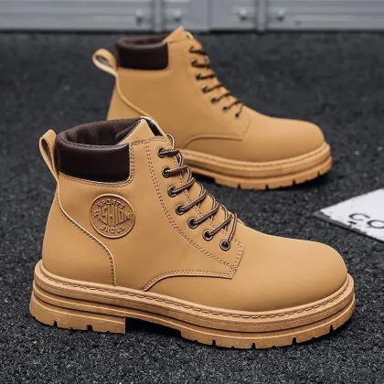 Spring New Rhubarb Boots: Men's and Women's Retro British Fashion Shoes