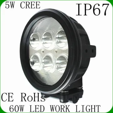 EXW CE RoHs 10W high brightness C-REE leds 60w round led head wok light, led work light for driving, led UTV work bar