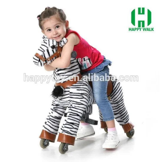 HI CE mechanical ride on indoor kiddie riding horse toy carriage on wheels