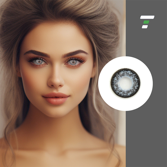 Logo Fashion contact lens color eye with foldable