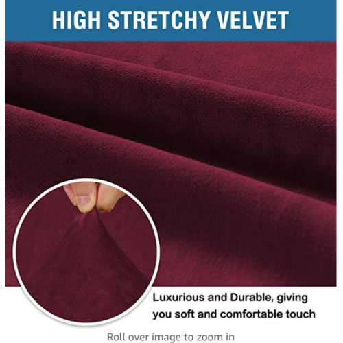 H.VERSAILTEX Stretch Velvet Armchair Cover