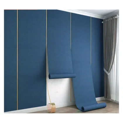 Self Adhesive Waterproof Cinema Wall Cloth XPE Foam Linen Fabric