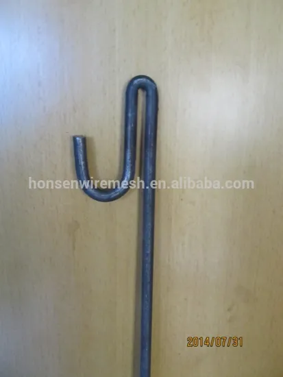 2014 top quality metal pin plastic warning orange safety fencing pins