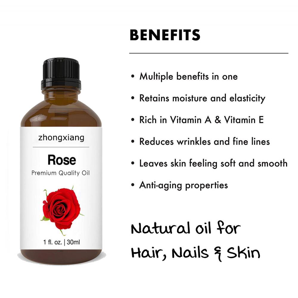 100% d&#39;huile essentielle de rose pure pour le massage Aromatherapy