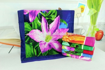 100% cotton 70*140cm,350g,high quality printed velvet bath towels