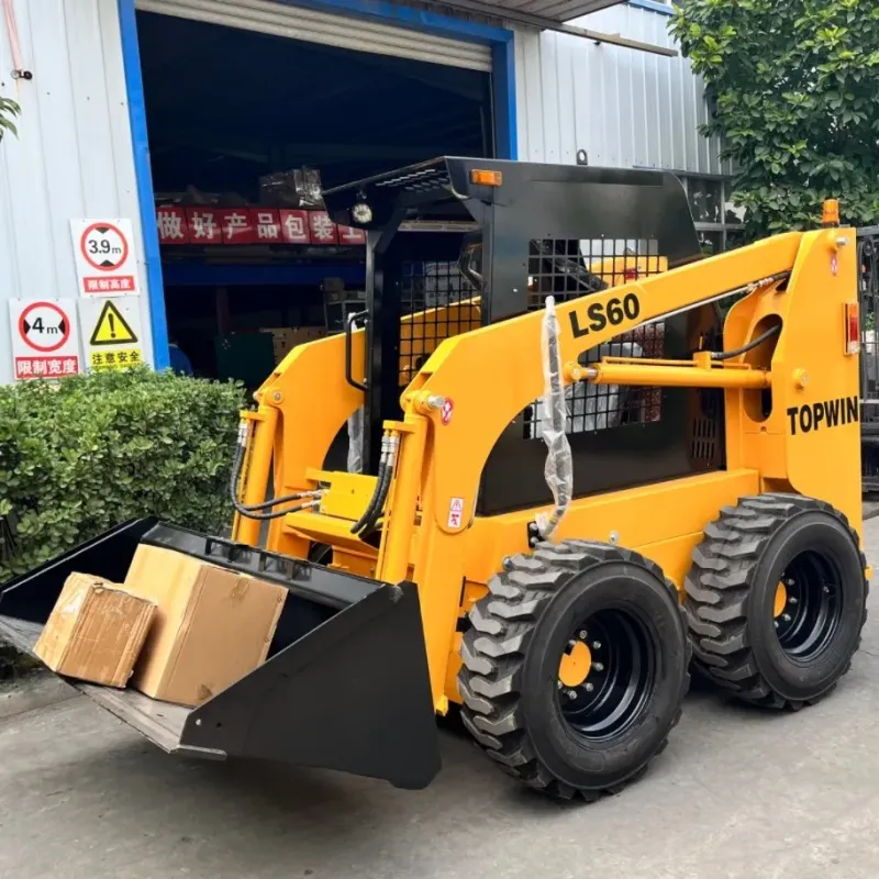 China Best Manufacture Mini Compact Small Wheeled Tracked Track 50HP 65HP 75HP 85 HP 90HP 120HP 850/1200 Kg Diesel EPA Euro5 Engine Skid Steer Loader Price