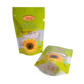 Candy Packaging Food Grade Plastic Stand Up Zipper Pouch Sugar Doypack Bag