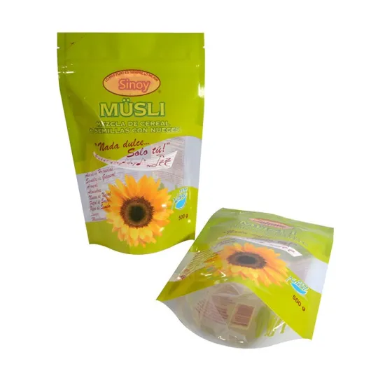 Candy Packaging Food Grade Plastic Stand Up Zipper Pouch Sugar Doypack Bag