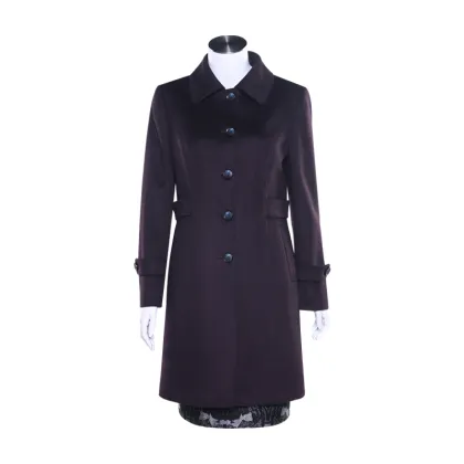 Color can be customized wool cashmere coat fabric single breasted wool coat long coat wool