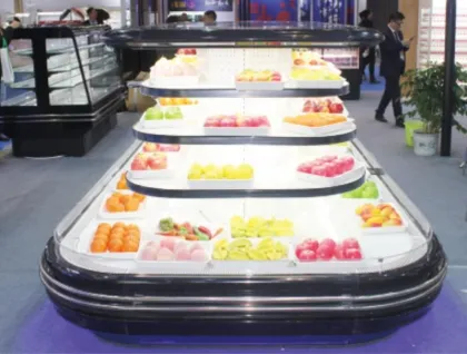 Commercial Refrigerator for Fruit and Vegetable Round Island Display