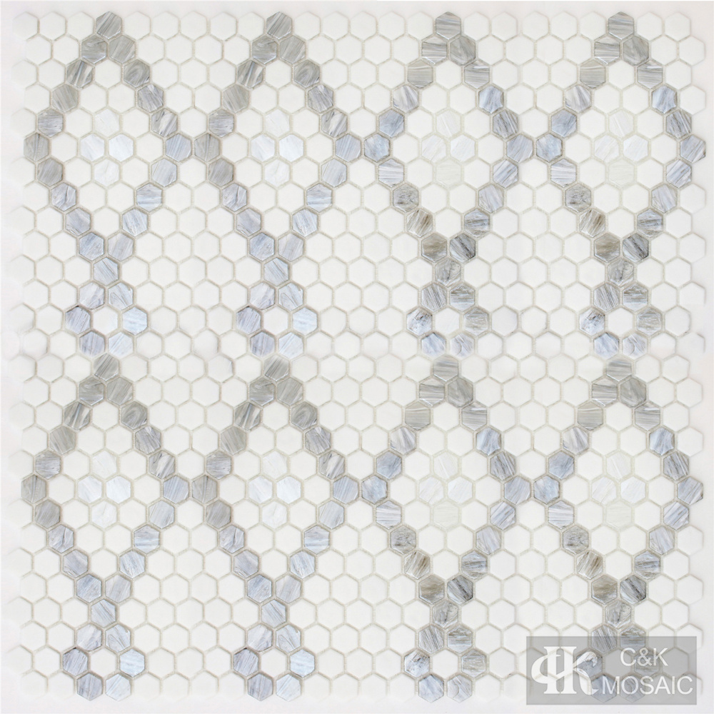 Retro design glass mosaic