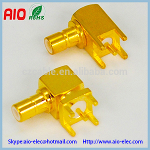 90 degree right angle SMA SMB MCX male female for PCB mount RF connector