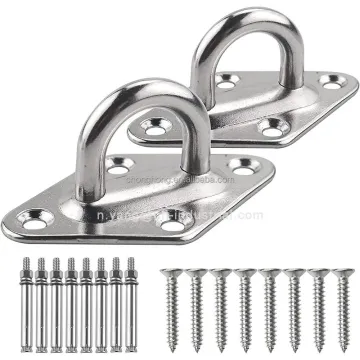 Stainless Steel Hammock Wall Hooks: Heavy Duty 1000lb Capacity Hanging Kit for Swing Chairs and Wall Mount Installation