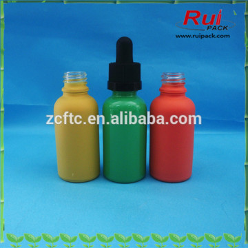 1oz colored glass e-liquid dropper bottle,fancy colorful glass dropper bottle for e-juice
