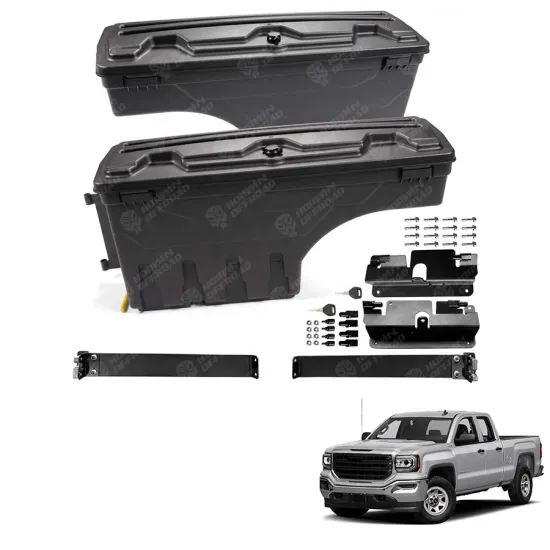 2PCs Plastic Pickup Truck Bed Tool Case Storage Box for Sierra 1500 2500 3500 2007-2018